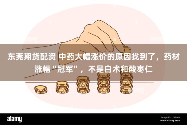 东莞期货配资 中药大幅涨价的原因找到了，药材涨幅“冠军”，不是白术和酸枣仁