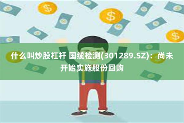 什么叫炒股杠杆 国缆检测(301289.SZ)：尚未开始实施股份回购