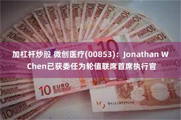 加杠杆炒股 微创医疗(00853)：Jonathan W Chen已获委任为轮值联席首席执行官