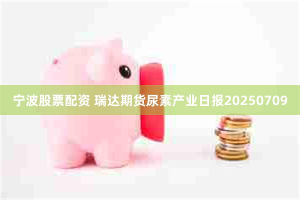 宁波股票配资 瑞达期货尿素产业日报20250709