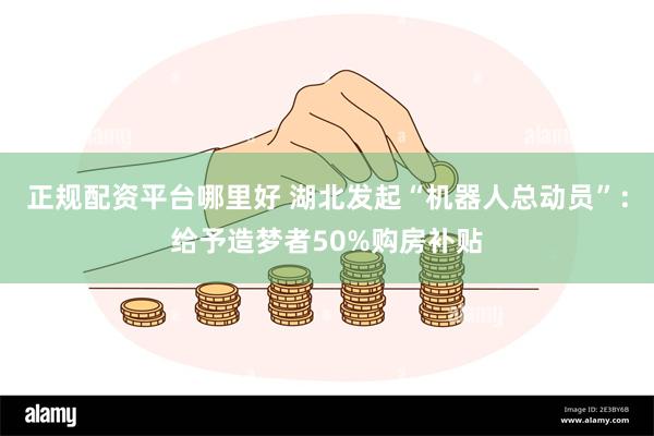 正规配资平台哪里好 湖北发起“机器人总动员”：给予造梦者50%购房补贴