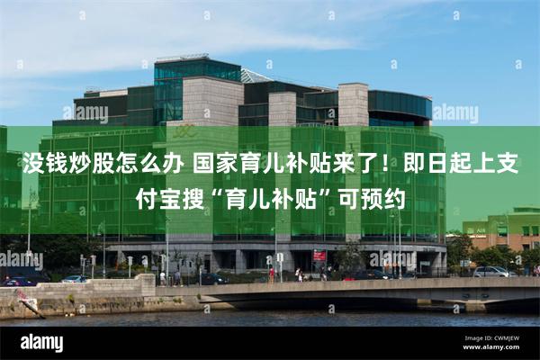 没钱炒股怎么办 国家育儿补贴来了！即日起上支付宝搜“育儿补贴”可预约