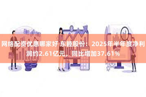 网络配资优惠哪家好 东睦股份：2025年半年度净利润约2.61亿元，同比增加37.61%